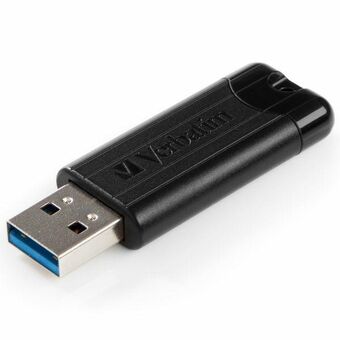 Verbatim Pendrive 64GB USB-A 3.2 PinStripe musta/black 49318