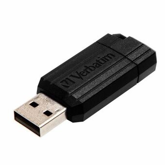 Verbatim Pendrive 128GB USB-A 2.0 PinStripe musta/black 49071