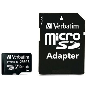 Verbatim Karta microSDXC 256GB V10 + sovitin musta 44087