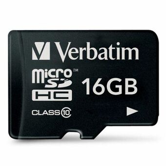 Verbatim Karta microSDHC 16GB V10 musta/black 44010