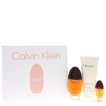 Obsession by Calvin Klein - Gift Set -- 3.4 oz Eau De Parfum Spray + 6.7 oz Body Lotion + .5 oz Mini EDP Spray - naisille