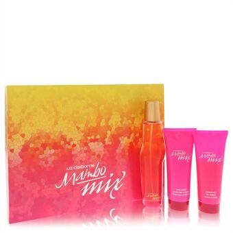 Mambo Mix by Liz Claiborne - Gift Set -- 3.4 oz Eau De Parfum Spray + 3.4 oz Body Lotion + 3.4 oz Shower Gel - naisille