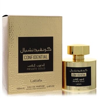 Lattafa Confidential Private Gold by Lattafa - Eau De Parfum Spray (Unisex) 100 ml - miehille