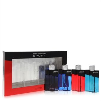 Man Aubusson Sport by Aubusson - 4 x 0.5oz Sport EDT Spray ( One each of Sport Blue, Sport Red, Sport Aqua, Sport Black) -- - miehille