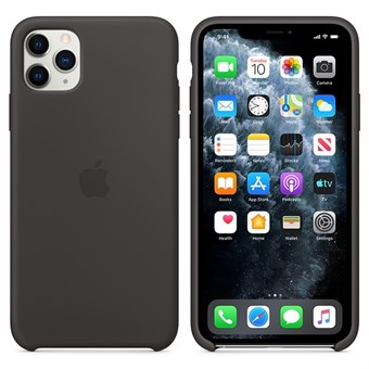 IPhone 11 silikonikuori - musta