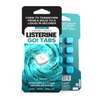 Listerine Clean Mint Go - Tabs suuvesitabletit - 4 kpl