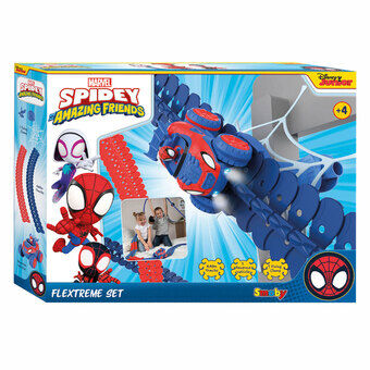 Smoby Spidey & Amazing Friends Flextreme Kilparatasi Setti, 184 osaa.