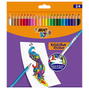 BIC Kids Evolution Poistettavat Värikynät, 24 kpl.