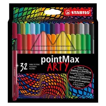 Stabilo pointmax fineliners arty penaali, 32 kpl.