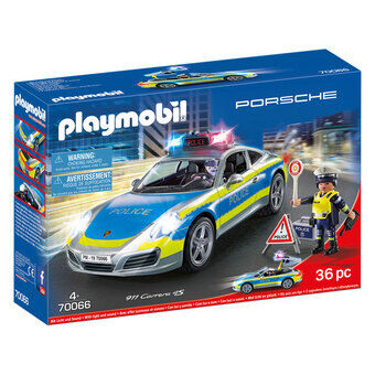 Playmobil Porsche 911 Carrera 4S Poliisi - Valkoinen - 70066