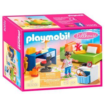 Playmobil Dollhouse Lastenhuone sohvasängyllä - 70209