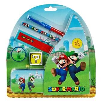 Undercover super mario koulusetti tinassa, 7 kpl.