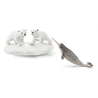 Schleich villieläinten jääkarhujen liukujuhlat 42531