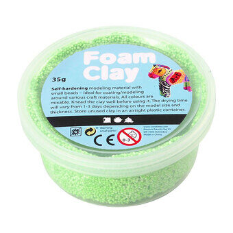 Foam Clay - neonvihreä, 35gr.