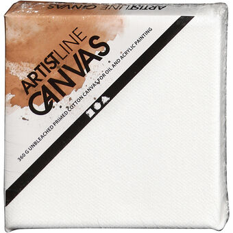 Artistline Canvas White, 10x10cm would be translated to:

Taiteilijan canvasvalkoinen, 10x10 cm