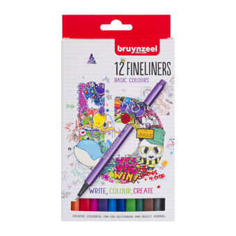 Bruynzeel Fineliners, 12 kpl.