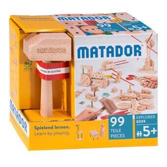 Matador Explorer E099 rakennussarja puusta, 99 osaa.