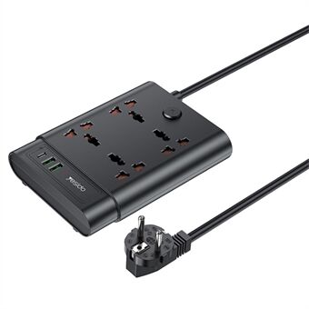 YESIDO MC11 2650W Power Strip 4 UK-pistorasiaa + PD + 2 USB-porttia monitoiminen virtapistoke