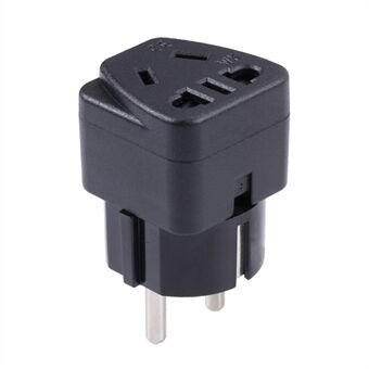 10A / 16A 250V Travel Universal Adapter Pistoke 5-reikäinen EU Plug Socket Converter