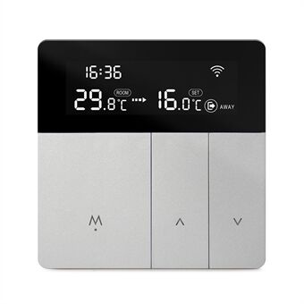 AVTTO WT50 3A WiFi-älytermostaatti LCD-lämpötilansäädin, jota voi ohjata sovelluksella etänä ja joka toimii yhdessä Alexan ja Googlen Home-laitteiden kanssa.