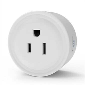 WHM02 20A US Plug WiFi-pistorasia älykkäällä Tuya-sovittimella, mittauksella, kauko-ohjauksella matkapuhelimella / ääniohjauksella ja ajastimella.