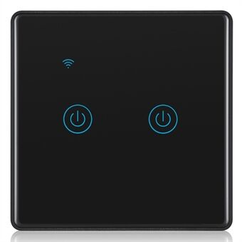 DS-101JL-2 2 Gang WiFi + Bluetooth Kaksitilainen Sovellus Ääniohjauksella Älykäs Kosketusseinäkatkaisin