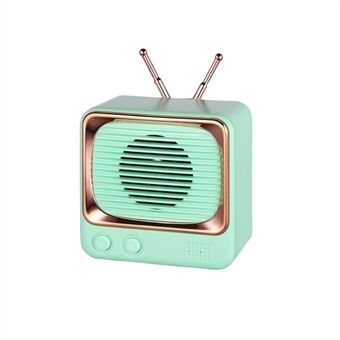 Mini Portable Retro Style TV Shape Bluetooth 5.0 Speaker Support TF Card