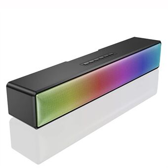 BT601 Bluetooth-kaiutin RGB LED Light HiFi Soundbarilla älypuhelimelle / tabletille / PC:lle (CE-sertifioitu)