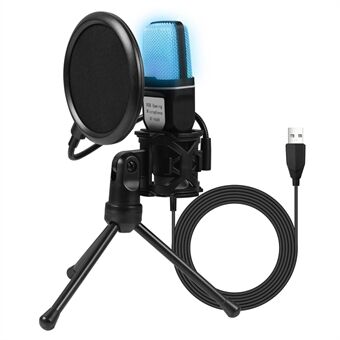 YANMAI SF-666R USB Microphone RGB Condenser Mic for Podcast Recording Studio Streaming Laptop Desktop PC