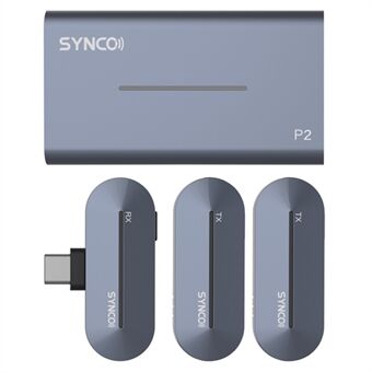 Synco P2T Type-C Device Studio langattomalle mikrofonijärjestelmälle, 2 lähetintä + 1 vastaanotin