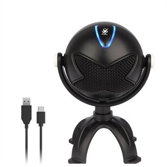 DLDZ ME7 Alien Wired Microphone USB Computer Desktop Condenser Mic for PS4 Game Voice Recording Conversation