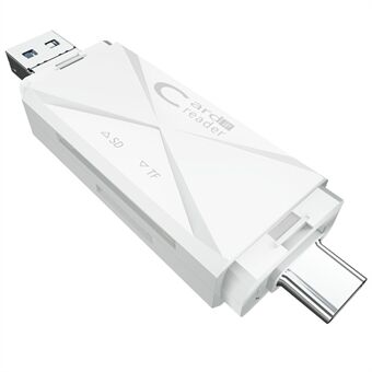 ADS-218 USB / 8-Pin / Type-C 3-in-1 SD TF -muistikortinlukija tietojen siirtoadapterille