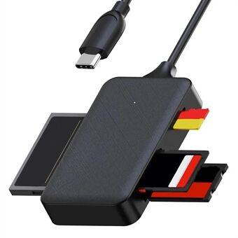 4-in-1 USB-C Kortinlukija SD+TF+MS+CF Korteille Kannettavan Tietokoneen Tietojen Siirtoadapteri