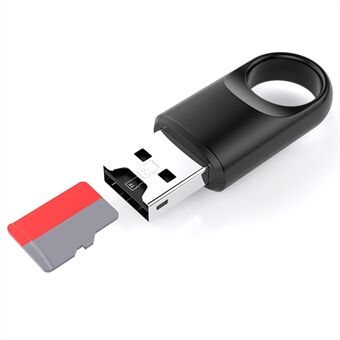 USB 2.0 TF -kortinlukija Pienikokoinen muistikortinlukija sovittimelle tietokoneelle, tabletille, kojelautakameralle