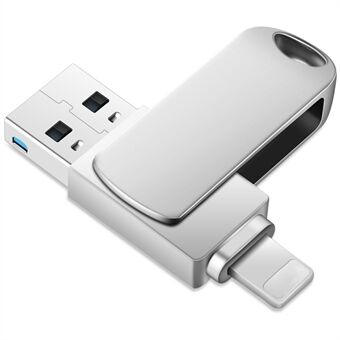 2 in 1 -kortinlukija 32GB OTG USB-muistitikku 8Pin + USB 3.0 -portilla U-levy iPhone-tietokoneelle PC:lle