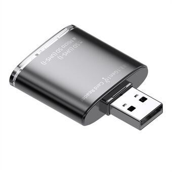 PC-kannettavan kameraan yhteensopiva SD / TF – USB 3.0 -kortinlukija tukee SDHC SDXC MMC UHS-I -kortteja.