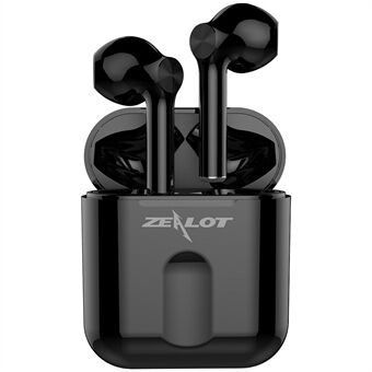 ZEALOT T2 TWS Bluetooth 5.0 -kuulokkeiden stereonappikuuloke mikrofonin latauslaatikolla