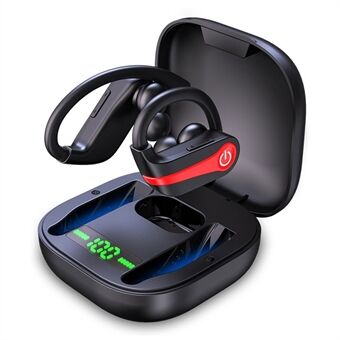 HBQ-Q62-3 kuulokkeet korvakoukku vedenpitävä TWS langattomat Bluetooth-kuulokkeet nappikuulokkeet Tehokas ääni digitaalisen näytön latausalustalla
