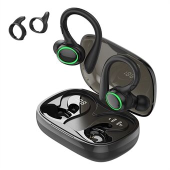 I25 Ear Hook -kuuloke Bluetooth 5.3 Sports Music Wireless Touch -nappikuuloke digitaalisen näytön latauskotelolla