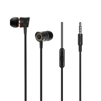 HOCO M37 In-ear -nappikuulokkeet kuulokkeet HD Sound Bass 3,5 mm Audio Jack -kuulokkeet mikrofonilla - musta