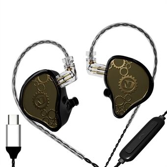 ND Venus irrotettavat Type-C kaapeloidut kuulokkeet HiFi-äänellä teolliset in-ear kuulokkeet (mikrofonilla)