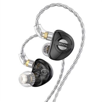 TRN MT4 PRO Irrotettava 3.5mm Johdollinen In-Ear Kuuloke Kaksiaktiivisella Ohjaimella HiFi Kuulokkeet, ilman Mikrofonia