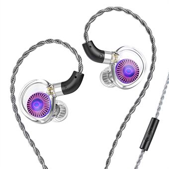 TRN Jellyfish Irrotettava 2.5+3.5+4.4mm Langallinen In-Ear Kuuloke HiFi Musiikki Juoksukuulokkeet Mikrofonilla