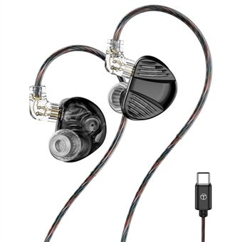 TRN V10 Pro Type-C Irrotettava Langallinen In-Ear Kuuloke HiFi Musiikki Pelikuulokkeet Mikrofonilla