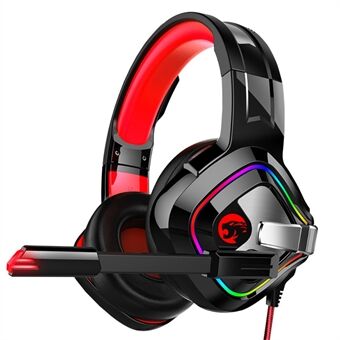 IMYB A66 USB + 3,5 mm langallinen Over-Ear E-urheilukuulokkeet RGB Light Stereo 7.1 Bass PC pelikuulokkeet