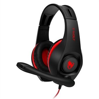 T-WOLF H120 Surround Sound Gaming Headset 40mm ohjaimet Over Ear -kuulokkeet kaksireikäiselle kannettavalle tietokoneelle