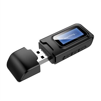 WBT201 Bluetooth 5.0 -sovitin 2 in 1 -äänilähetinvastaanotin LCD-näytöllä