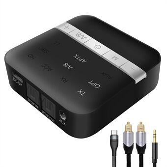 TX200 Bluetooth 5.0 lähetinvastaanotin APTX 2 in 1 langaton äänisovitin Digitaalinen optinen TOSLINK TV PC:lle