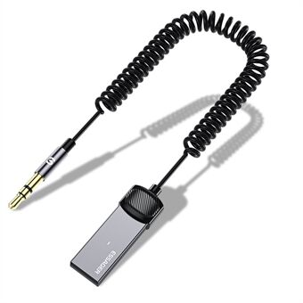 ESSAGER 3,5 mm Aux - Bluetooth 5.0 -sovitin 3,5 mm Audio Bluetooth-vastaanotin Sisäänrakennettu mikrofoni auton handsfree-puheluihin