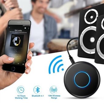 Erittäin ohut langaton Bluetooth 4.1 HD -stereoautoäänivastaanotinsovitin AUX-tulolla